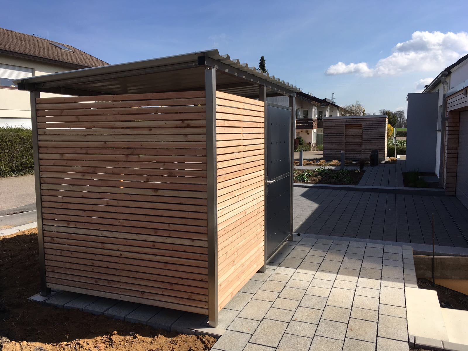Fahrradgarage Größe 1 - Holz - Lärche Douglasie
