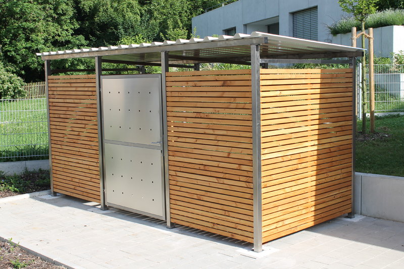 Fahrradgarage Größe 2 - Holz - Lärche Douglasie