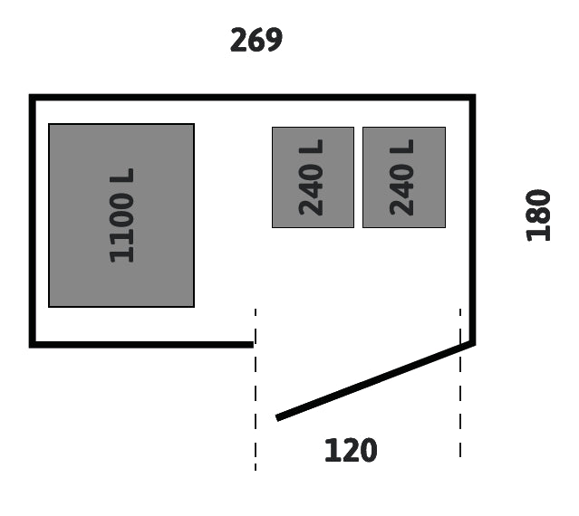 Fahrradgarage Größe 1 - Edelstahl