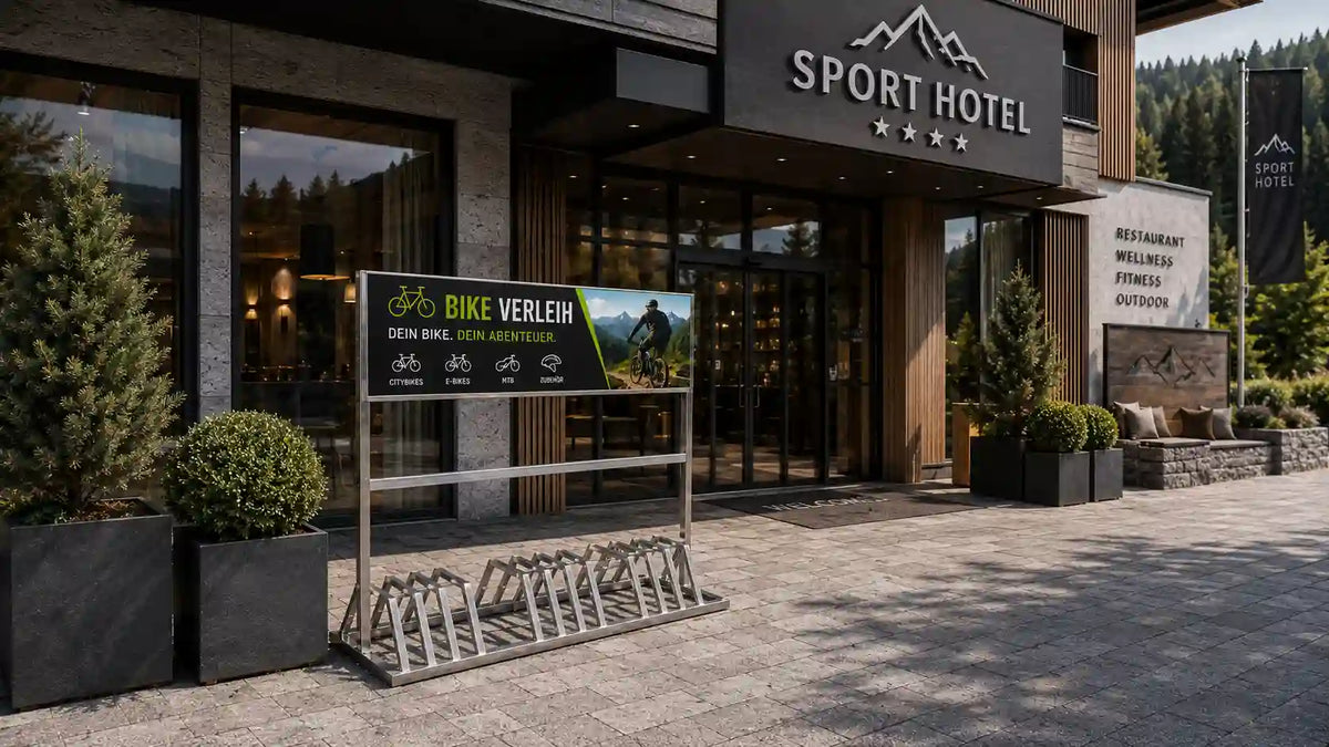 Fahrradständer aus Edelstahl: Die richtige Fahrradabstellanlage für Hotel, Gastronomie und öffentliche Flächen