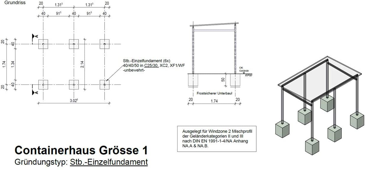 Mülltonnenhaus Größe 1 mit Lärchen / Douglasien Holz verkleidet