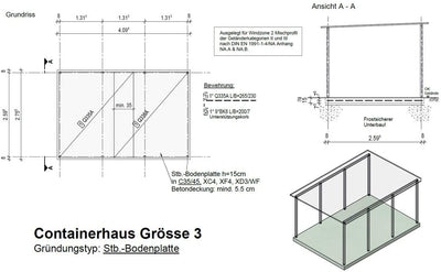 Mülltonnenhaus Größe 3 mit Lärchen / Douglasien Holz verkleidet
