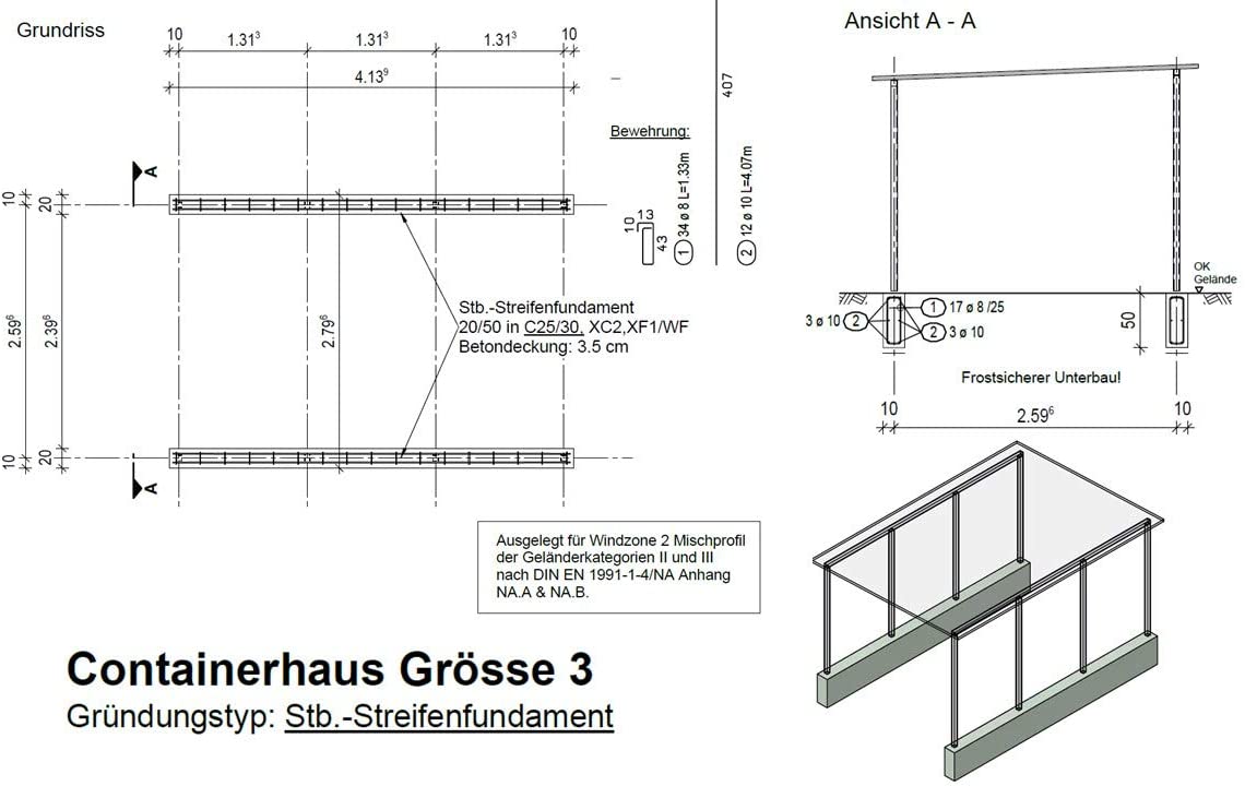 Mülltonnenhaus Größe 3 mit Lärchen / Douglasien Holz verkleidet