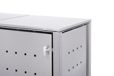 2er Mülltonnenbox Edelstahl Anthrazit für 120 und 240 Liter Tonnen - MultiMax