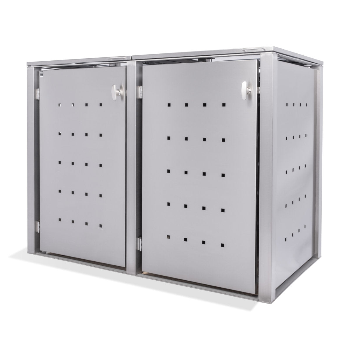 2er Mülltonnenbox Edelstahl für 120 und 240 Liter Tonnen - MultiMax