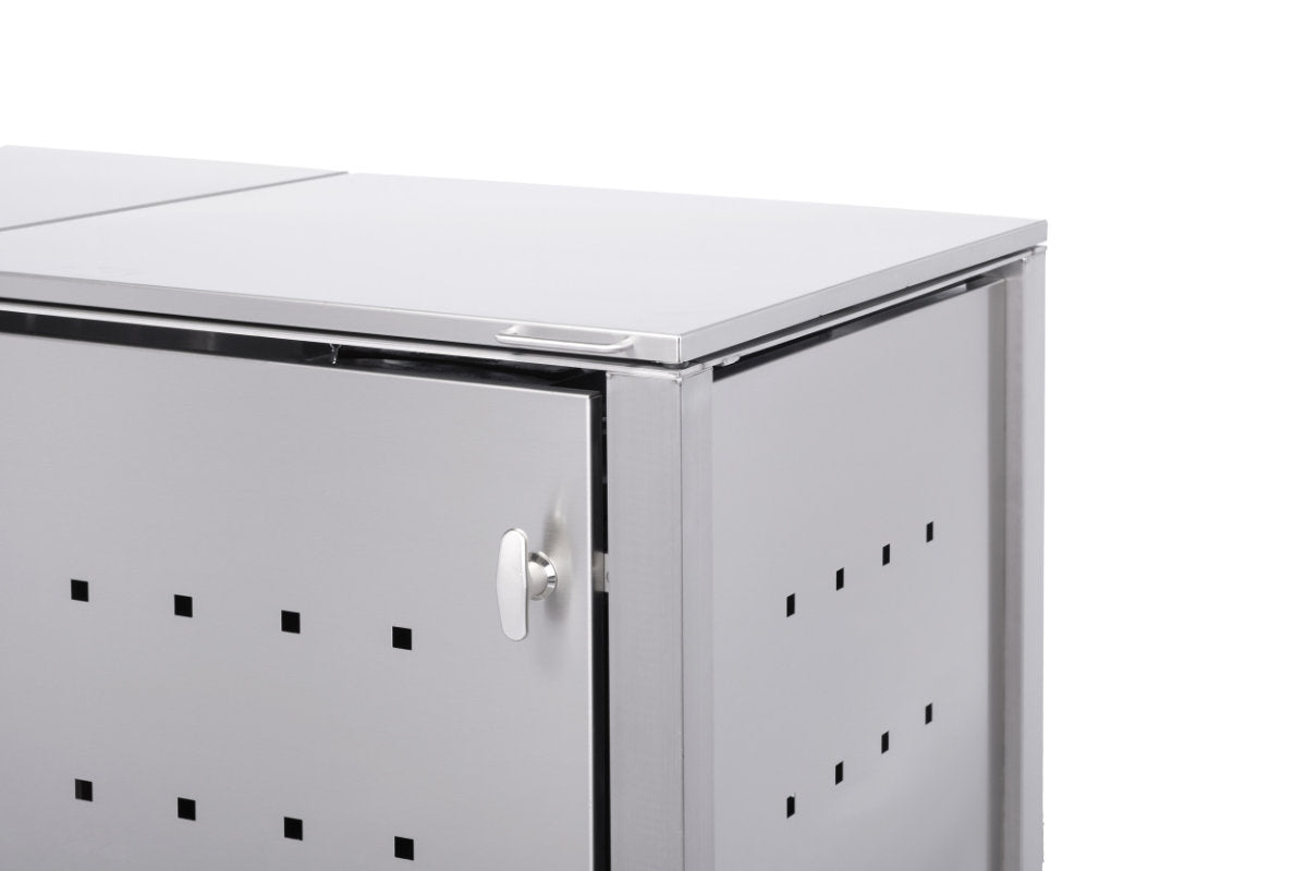 2er Mülltonnenbox Edelstahl für 120 und 240 Liter Tonnen - MultiMax