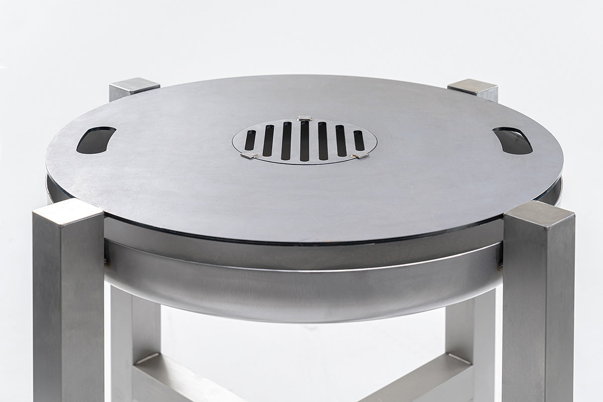 Edelstahlgrill/ Feuerschale BigBen inkl. Grillplatte Ø 70cm