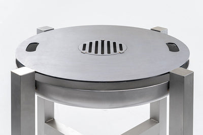 Edelstahlgrill/ Feuerschale BigBen inkl. Grillplatte Ø 60cm