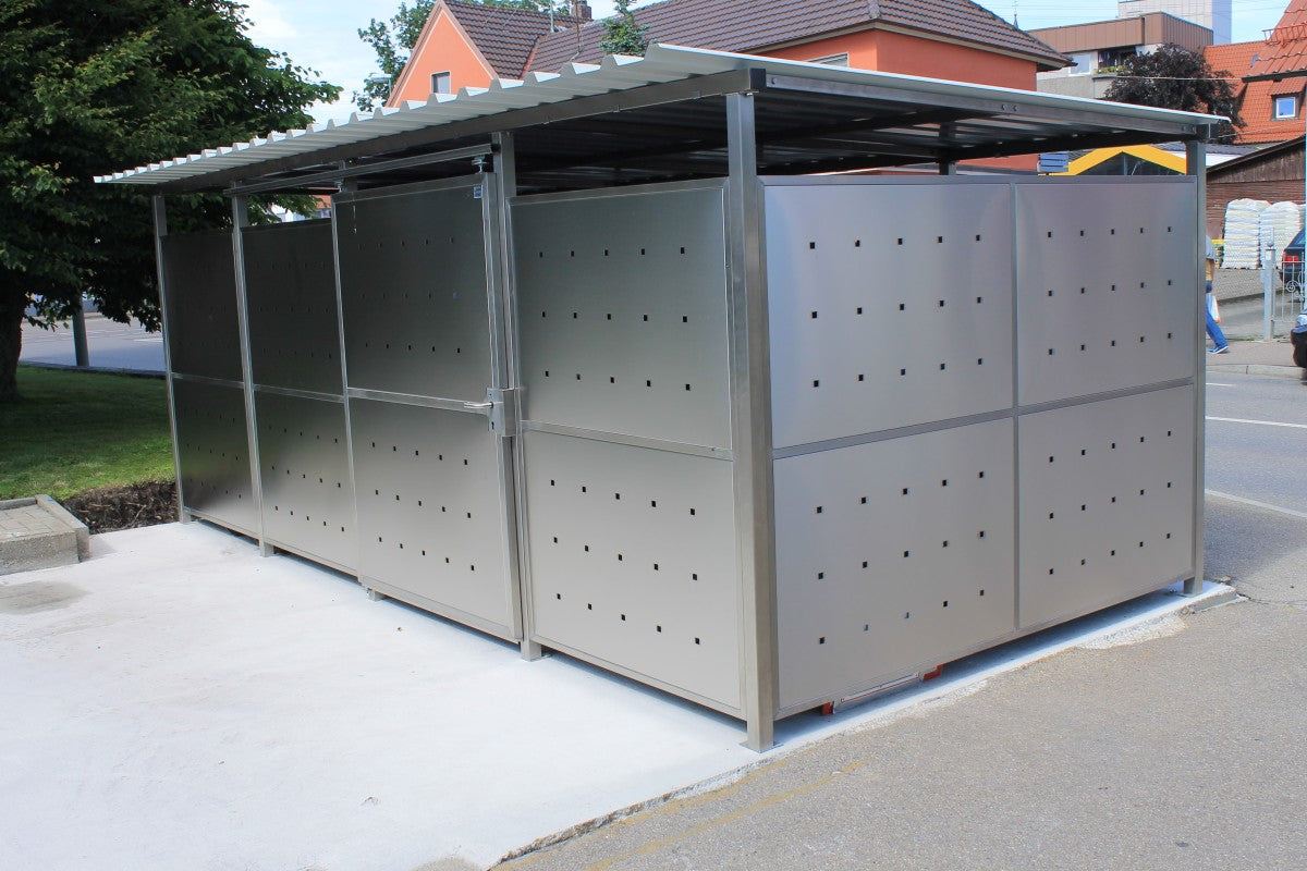 Fahrradgarage Größe 4 - Edelstahl