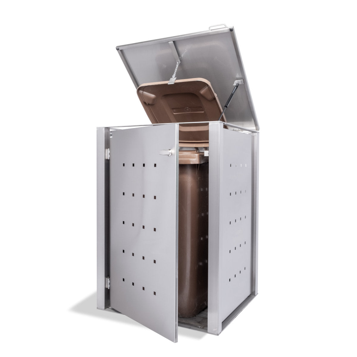 1er Mülltonnenbox Edelstahl für 120 und 240 Liter Tonnen - MultiMax