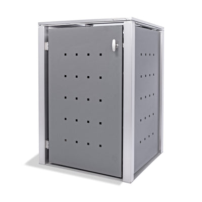 1er Mülltonnenbox Edelstahl Anthrazit für 120 und 240 Liter Tonnen - MultiMax