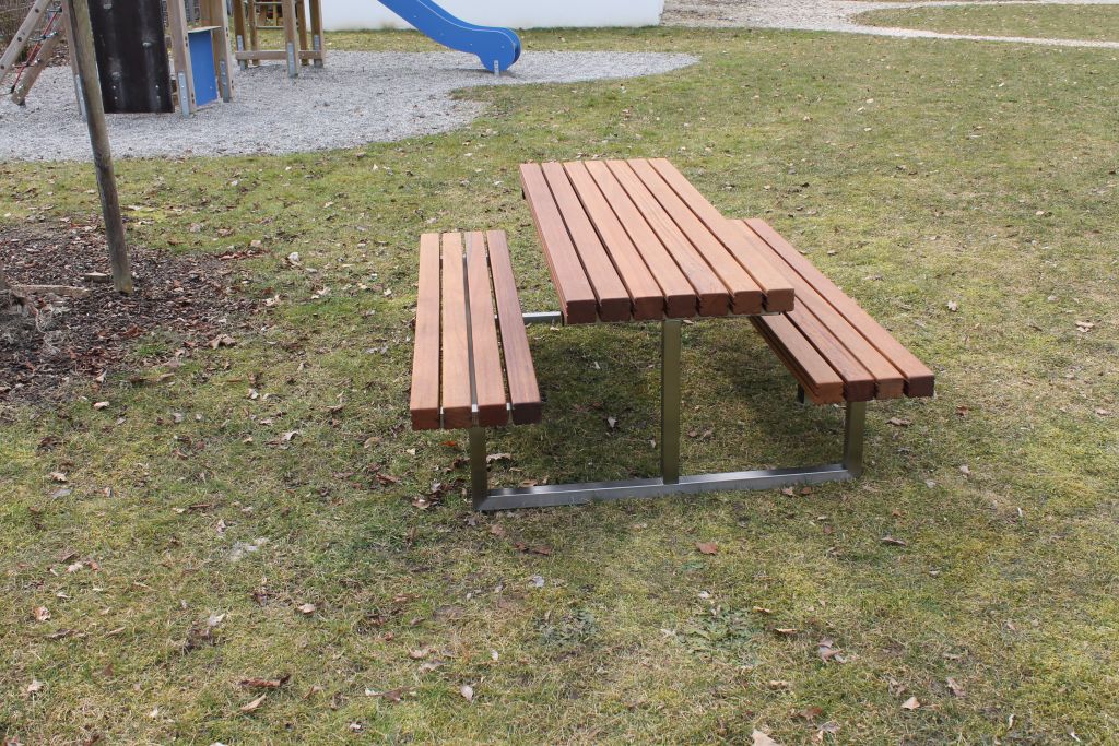 Kinder Picknickbank Edelstahl Holz "Berni"