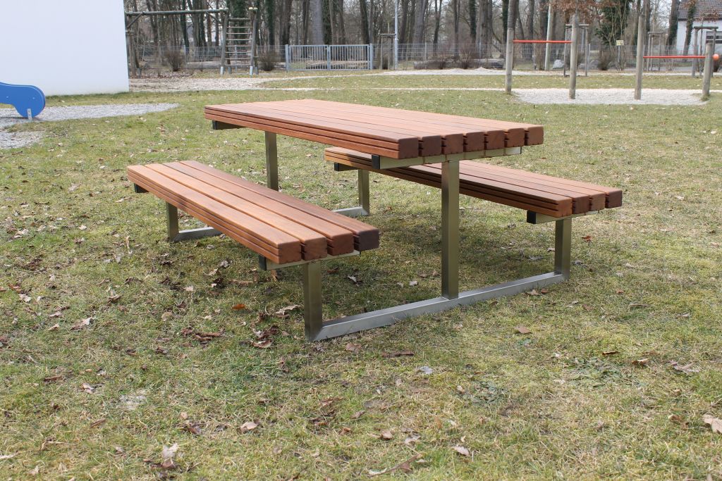 Kinder Picknickbank Edelstahl Holz "Berni"