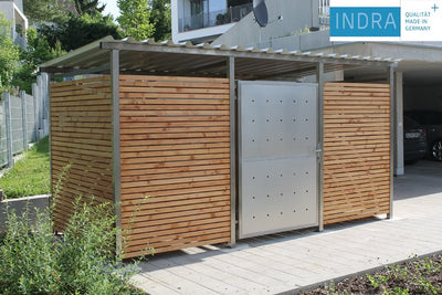 Mülltonnenhaus Größe 2 mit Lärchen / Douglasien Holz verkleidet